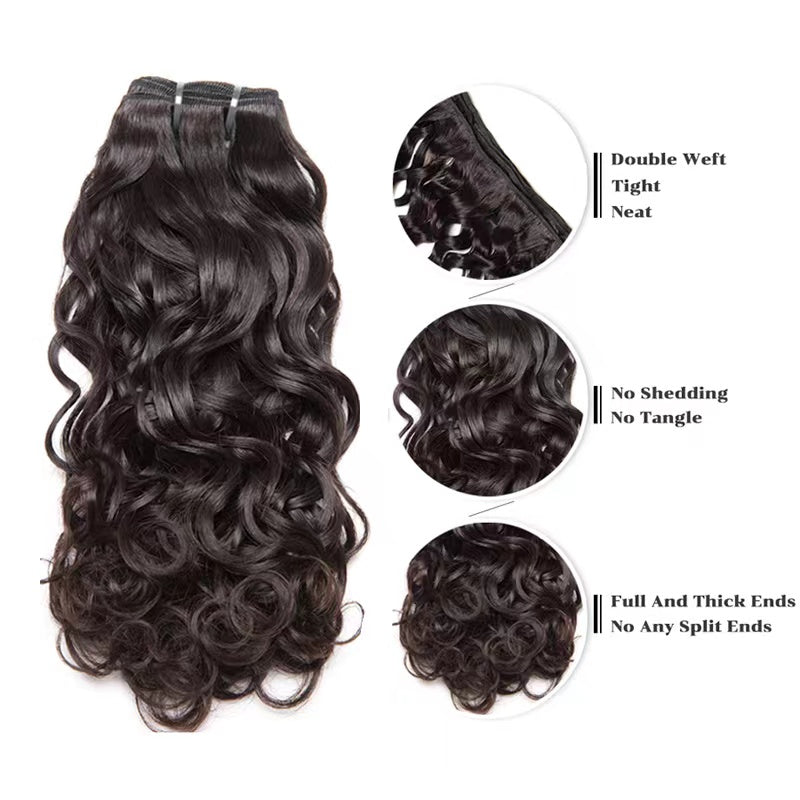 Water wave virgin hair extension wholesale natural human hair unprocessed bundles