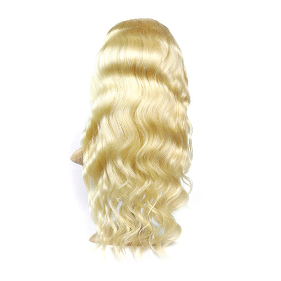 Virgin 613 hair 13x4 HD Lace Frontal Blonde wig Cuticles Aligned Bodywave Wholesale