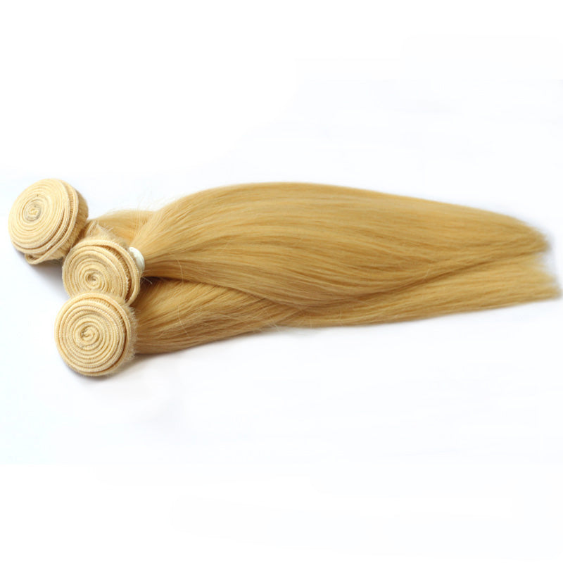 Straight 613 virgin hair extension wholesale human hair unprocessed Blonde bundles