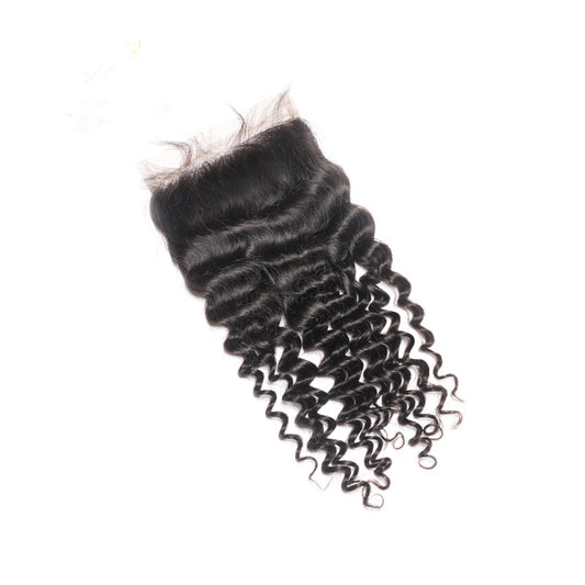 Cambodian Raw Hair Deepwave 5X5 HD Lace Closure Premium Cuticles Aligned One Donor Hair