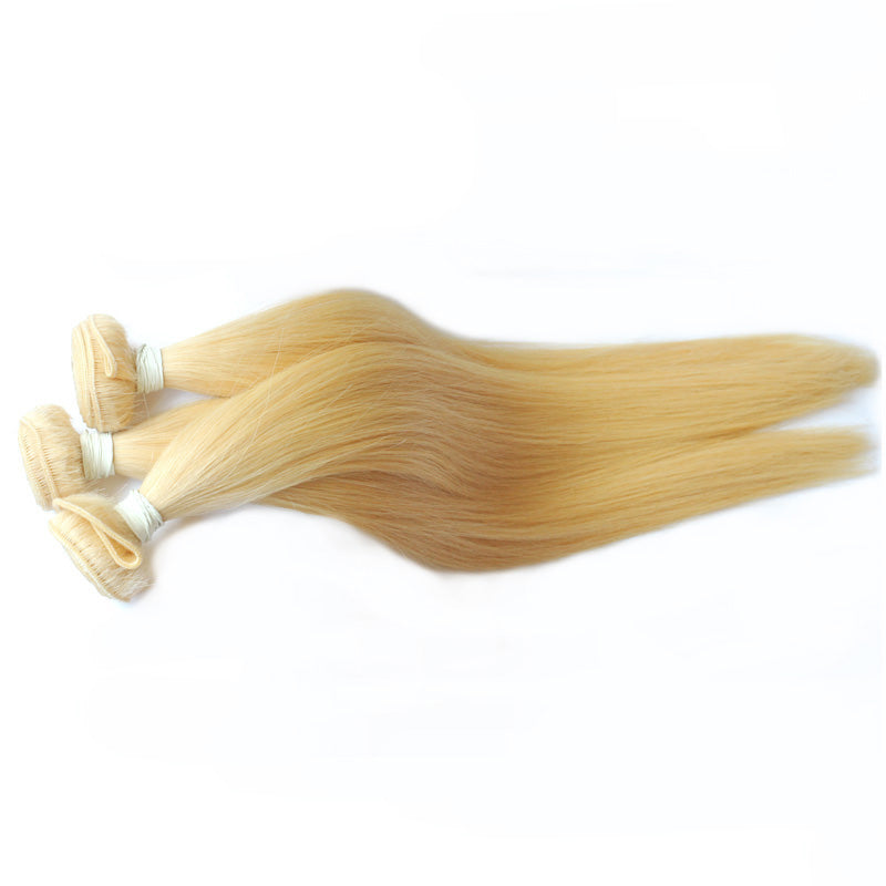 613 Raw Hair Premium Straight 100% Unprocessed Cuticles Aligned One Donor Blonde Bundles Wholesale