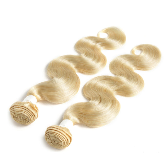 613 Raw Hair Premium Bodywave 100% Unprocessed Cuticles Aligned One Donor Blonde Bundles Wholesale