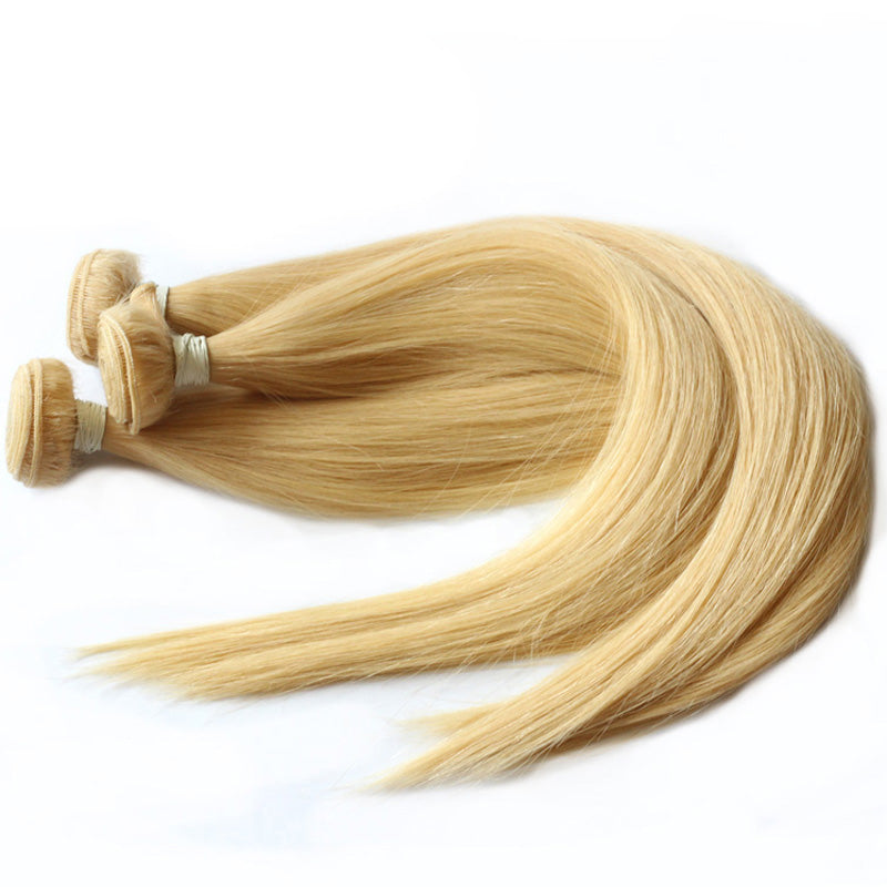 Straight 613 virgin hair extension wholesale human hair unprocessed Blonde bundles