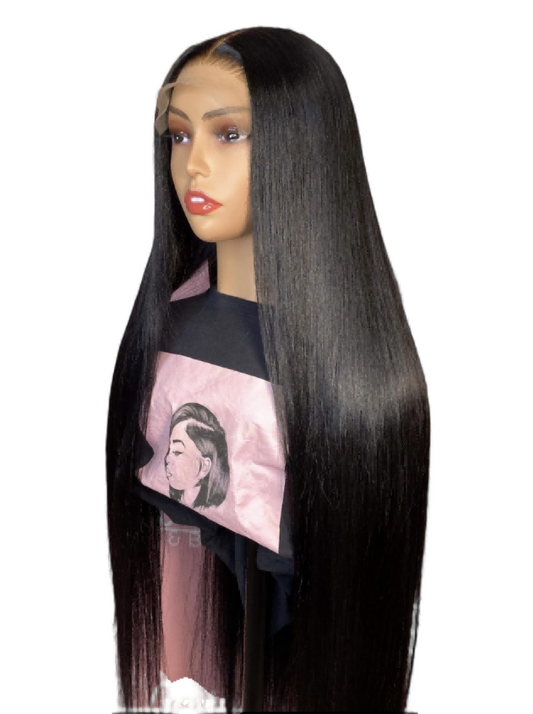 Cambodian Raw hair 13x6 HD Lace Frontal wig Premium Cuticles Aligned Straight One Donor Hair