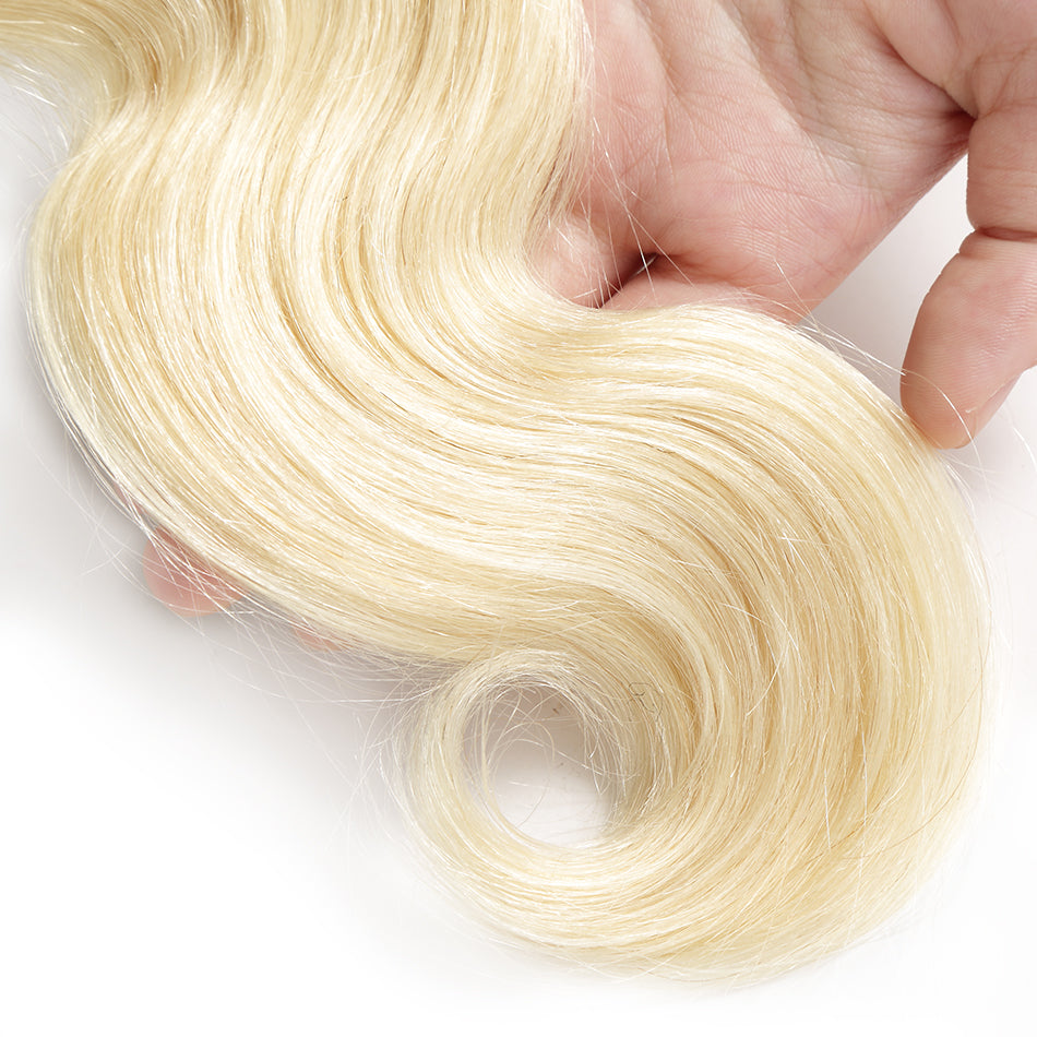 Bodywave 613 virgin hair extension wholesale human hair unprocessed Blonde bundles