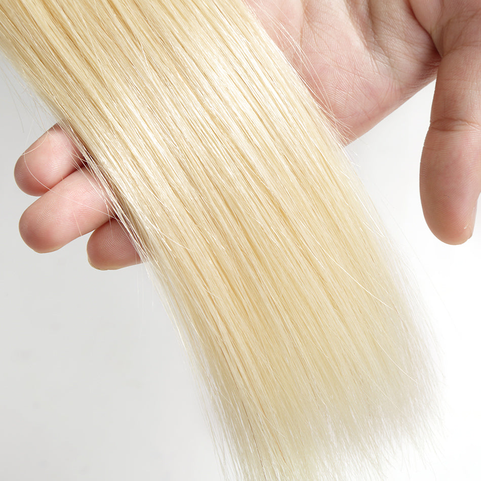 613 Raw Hair Premium Straight 100% Unprocessed Cuticles Aligned One Donor Blonde Bundles Wholesale