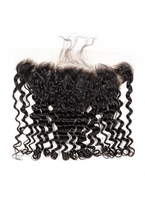 Cambodian Raw Hair Deepwave 13X6 HD Lace Frontal Cuticles Aligned One Donor Hair