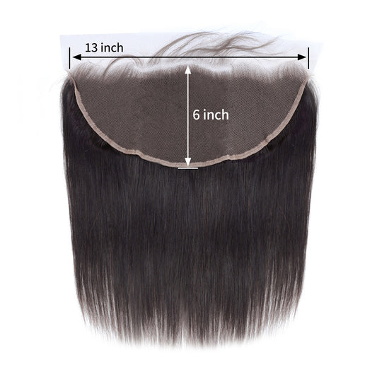 Lace frontal HD / Transparent straight 13x6 inch human virgin hair lace frontal natural hair