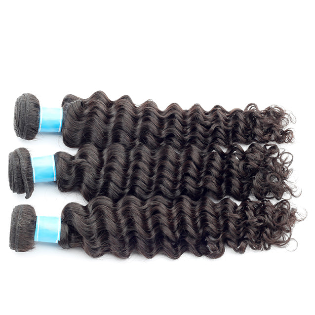 Cambodian Raw Hair Premium Deepwave 100% Unprocessed Cuticles Aligned One Donor Hair Bundles Wholesale